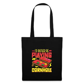 Cornhole Lancer Cornhole joueur Cornhole lover - Sac en tissu - noir - Devant