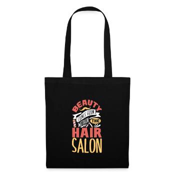Barbe Barbier Coiffeur Coiffeur Salon de coiffure - Sac en tissu - noir - Devant