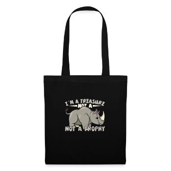 Rhino Rhino Safari Zoo Wilderness Wildlife - Tote Bag - black - Front