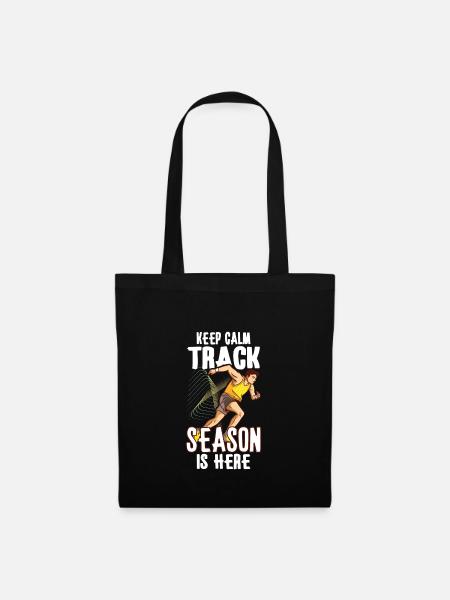 Leichtathletik Leichtathletik Läufer Lauf Geschenk - Stoffbeutel - Schwarz