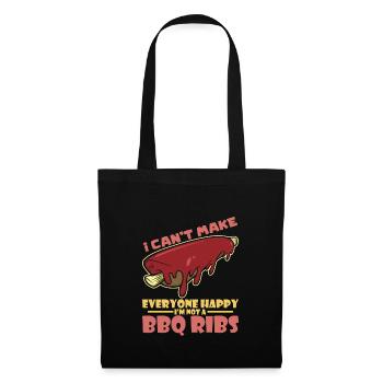 BBQ Spare Ribs Grill Smoker Meat Pork Rib - Tote Bag - black - Front