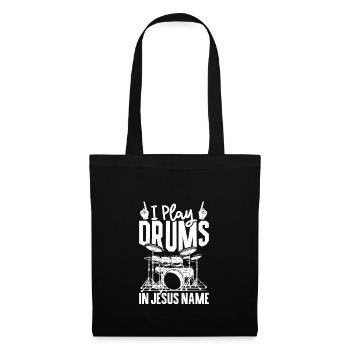 Drum Player Jesus Drum set Pick Jesus Drums Player - Tote Bag - black - Front