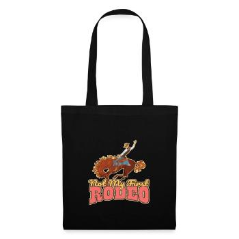Cowboy Barn Bull Rider Rodeo Country Western - Stoffbeutel - Schwarz - Vorne