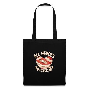 Crise cardiaque Chirurgie à cœur ouvert Chirurgie cardiaque Cadeau - Sac en tissu - noir - Devant