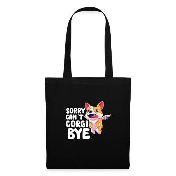 Chien/chiot : juste une fille qui aime les chiots - Sac en tissu - noir - Devant