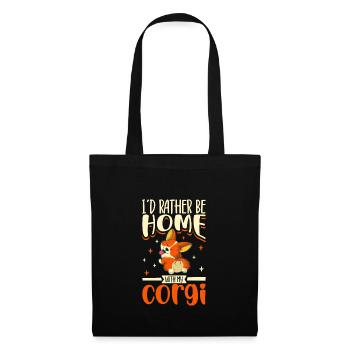 Hund Welsh Corgi Haustier Hund Liebhaber Welpe - Stoffbeutel - Schwarz - Vorne