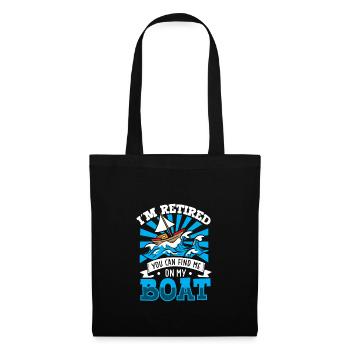 Bateau papa Capitaine Pontoon Sailor Croisière - Sac en tissu - noir - Devant