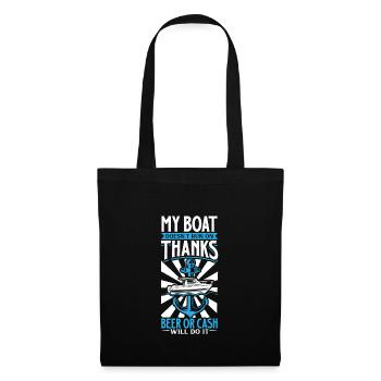 Boating Dad Boat Captain Pontoon Sailor Cruising - Tote Bag - black - Front
