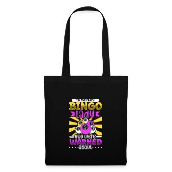 Bingo Card Game Grandma Bingo Player Bingo Cards - Tote Bag - black - Front