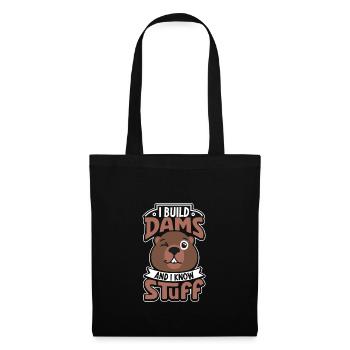 Biber Fan Biber Liebhaber Lustiges Biber Geschenk - Stoffbeutel - Schwarz - Vorne
