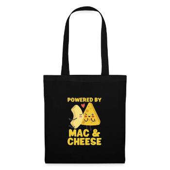 MAC AND CHEESE GIFT: powered by mac & cheese - Stoffbeutel - Schwarz - Vorne