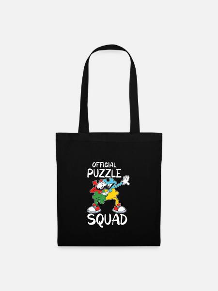 Puzzle Lover Jigzaw Puzzle Brettspiel Puzzler - Stoffbeutel - Schwarz