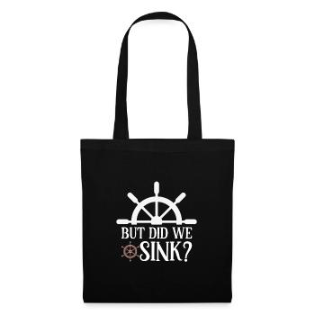 Bateau papa Capitaine Pontoon Sailor Croisière - Sac en tissu - noir - Devant