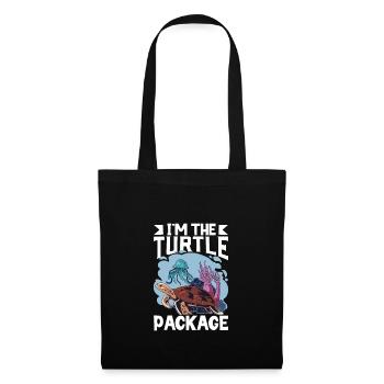 Boxer Boxing Turtle Turtles Sea Ocean Reptile - Stoffbeutel - Schwarz - Vorne