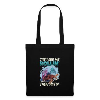 Boxer Boxing Turtle Turtles Sea Ocean Reptile - Stoffbeutel - Schwarz - Vorne
