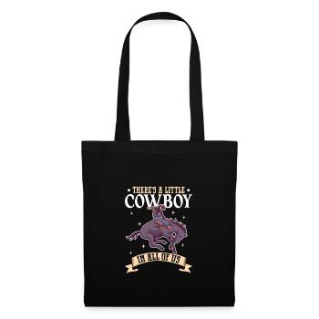 Cowboy Barn Bull Rider Rodéo Country Western - Sac en tissu - noir - Devant