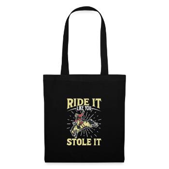 Cowboy Barn Bull Rider Rodéo Country Western - Sac en tissu - noir - Devant