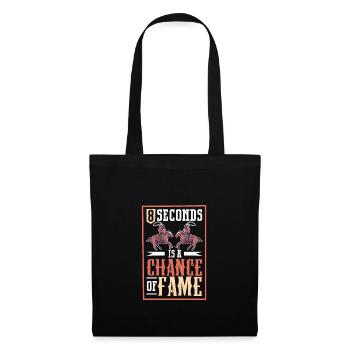 Cowboy Barn Bull Rider Rodéo Country Western - Sac en tissu - noir - Devant