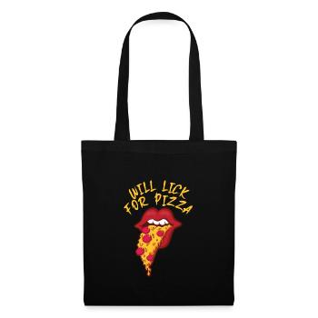 Pizza Restauration rapide Cuisine italienne - Sac en tissu - noir - Devant