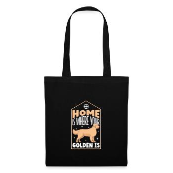 Golden Retriever Mom Dog Puppie Dog Sitter - Stoffbeutel - Schwarz - Vorne
