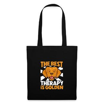 Golden Retriever Mom Dog Puppie Dog Sitter - Stoffbeutel - Schwarz - Vorne