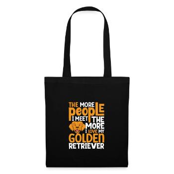 Golden Retriever Mom Dog Puppie Dog Sitter - Stoffbeutel - Schwarz - Vorne
