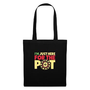 Poker Casino Joueur de poker Jeu de roulette - Sac en tissu - noir - Devant