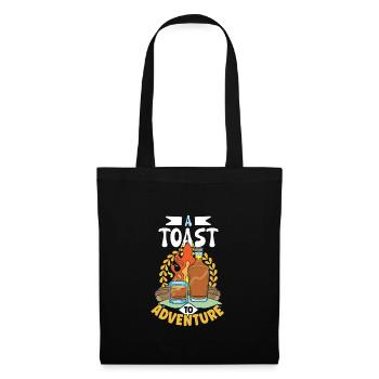 Campfire Nights Whisky Delights Outdoor Adventure - Tote Bag - black - Front