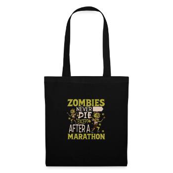 Horror Zombie Runner Half Marathon Running Jogging - Tote Bag - black - Front