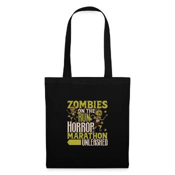 Horror Zombie Runner Half Marathon Running Jogging - Tote Bag - black - Front