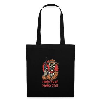 Spooky Horror Western Cowboy Rider Rodeo Country - Sac en tissu - noir - Devant