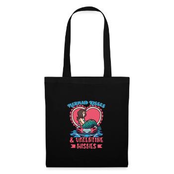 Mermaid Valentine's Day Mermaid Love Ocean - Tote Bag - black - Front