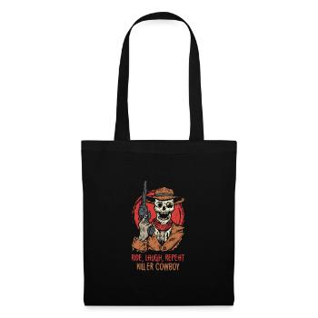 Spooky Horror Western Cowboy Rider Rodeo Country - Sac en tissu - noir - Devant
