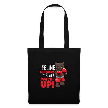 Cat Boxing Ring Boxer Gloves Boxing Fighter - Tote Bag - black - Front