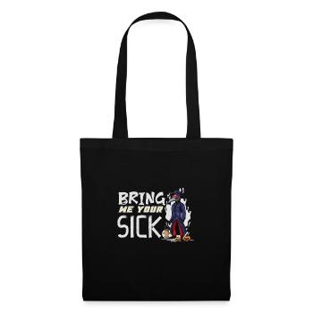 Creepy Halloween horror plague doctor - Tote Bag - black - Front