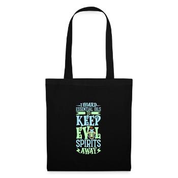 Huiles essentielles pour l’horreur d’Halloween. Essentiel - Sac en tissu - noir - Devant