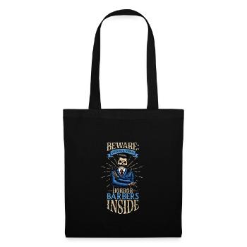 Horreur Spooky Coiffeur Coiffeur Cheveux - Sac en tissu - noir - Devant