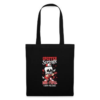 Drôle Horreur Spooky Guitariste Guitariste Fantomatique - Sac en tissu - noir - Devant