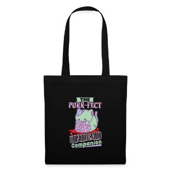 Zombie Cat Undead Kitty Horror Meow Creepy - Tote Bag - black - Front