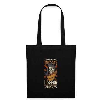Horreur Spooky Coiffeur Coiffeur Cheveux - Sac en tissu - noir - Devant