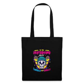 Horror Skateboarder Halloween Skateboard Cadeau - Sac en tissu - noir - Devant