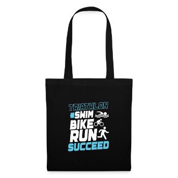 Triathlon Swim Bike Run Triathlete Sport Gift - Tote Bag - black - Front