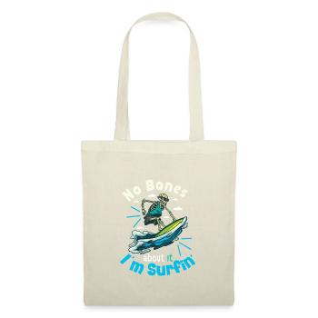 Drôle de surfeur, la plage de squelette Stoke Surf - Sac en tissu - nature - Devant