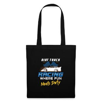 Dirt Track Racing Course rapide et sale Course de fans de course - Sac en tissu - noir - Devant