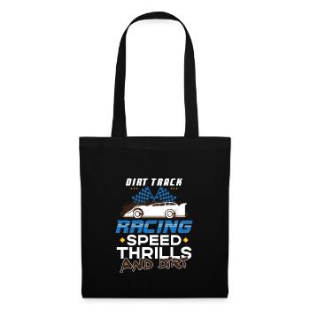 Dirt Track Racing Course rapide et sale Course de fans de course - Sac en tissu - noir - Devant