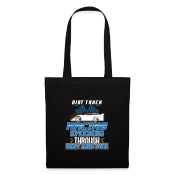 Dirt Track Racing Course rapide et sale Course de fans de course - Sac en tissu - noir - Devant