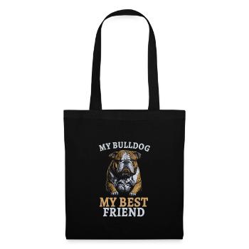 french bulldog english bulldog dog lover bulldog - Stoffbeutel - Schwarz - Vorne