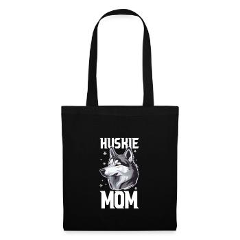 Chien de traîneau Huskie Alaska Sports d’hiver - Sac en tissu - noir - Devant