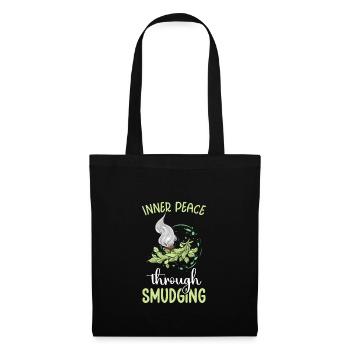 Smudge sage plume sorcellerie spirituelle méditer - Sac en tissu - noir - Devant