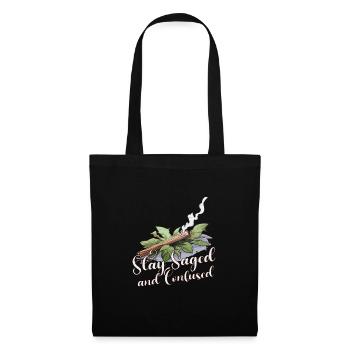 Smudge sage plume sorcellerie spirituelle méditer - Sac en tissu - noir - Devant